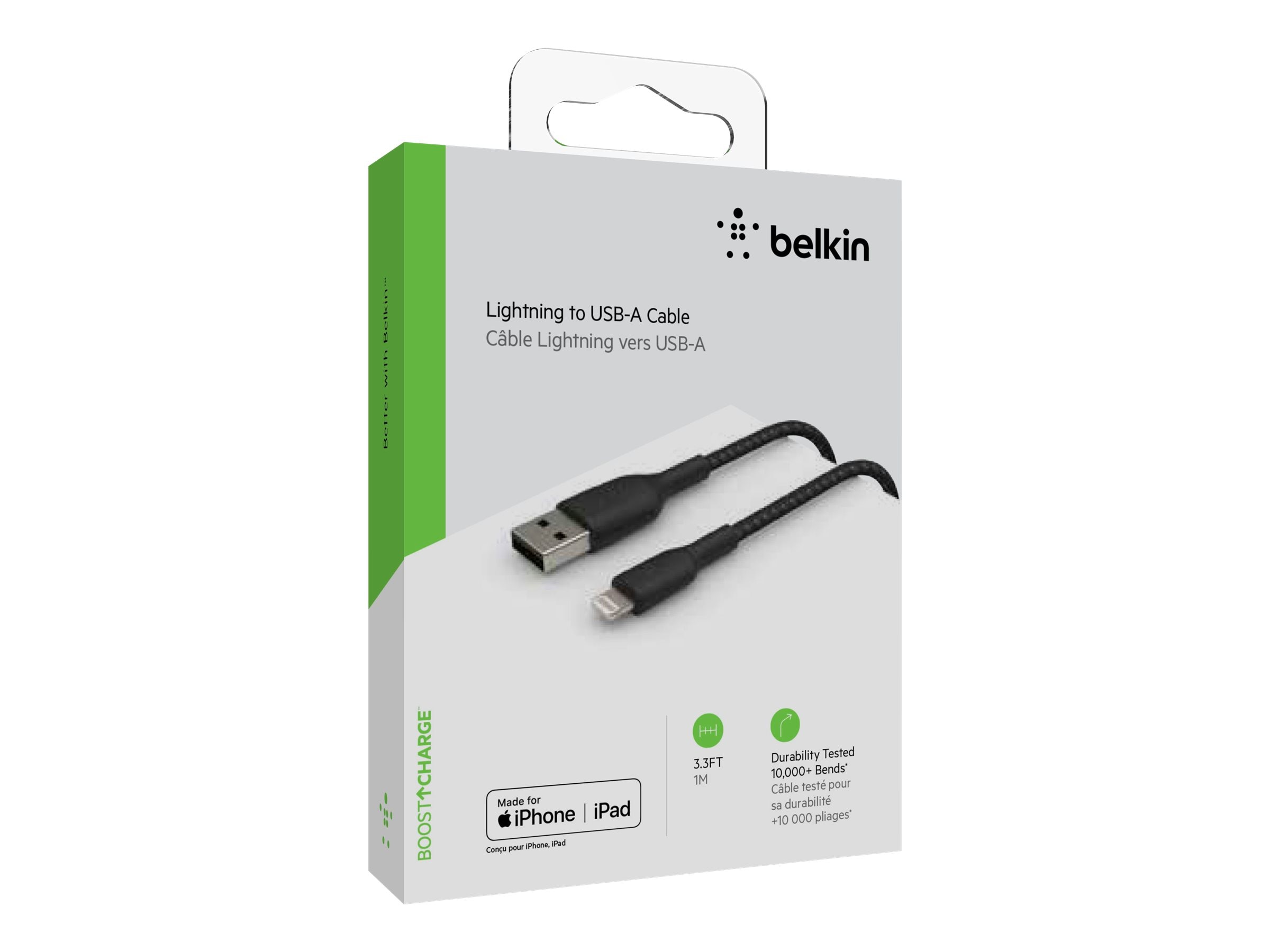 Belkin BOOST CHARGE Braided Lightning to USB-A Cable (1m / 3.3ft