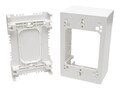 Tripp Lite Single-Gang Surface-Mount Junction Box, White, N080-SMB1-WH, 32467001, Premise Wiring Equipment