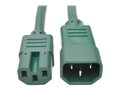 Tripp Lite Heavy Duty Computer Power Cord, 15A, 14AWG IEC-320-C14 to IEC-320-C15, Green, 6ft, P018-006-AGN, 33094031, Power Cords