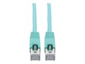 Tripp Lite Cat6a 10G-Certified Snagless Shielded STP PoE Network Patch Cable, Aqua, 10ft, N262-010-AQ, 37053211, Cables Tripp Lite Cat6a 10G-Certified Snagless Shielded STP PoE Network Patch Cable, Aqua, 10ft, N262-010-AQ, 37053211, Cables