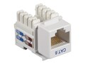 Black Box Cat6 Keystone Jack, White, 25-Pack, CAT6J-WH-25PAK, 12497464, Premise Wiring Equipment