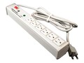 C2G Wiremold 6-Outlet Plug-In Center Unit 120V 15A Lighted Switch Computer Grade Surge Strip 15ft, White, 16298, 26834046, Surge Suppressors