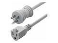 StarTech.com 13A 125V 16AWG NEMA 5-15P to NEMA 5-15R Green Dot Medical Power Extension Cable, Gray, 6ft, 231B-660H-POWER-CORD, 41740323, Power Cords