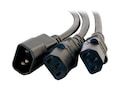 C2G 1x2 Power Splitter Cable, C14 (M) to 2xC13 (F), Black, 6ft, 29818, 8830279, Power Cords C2G 1x2 Power Splitter Cable, C14 (M) to 2xC13 (F), Black, 6ft, 29818, 8830279, Power Cords