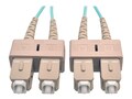 Tripp Lite Fiber 10Gb Patch Cable, SC SC, 50 125, Duplex, Multimode, Aqua, 2m, N806-02M, 7373109, Cables