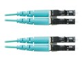 Panduit 2-Fiber LC-LC 50 125 OM4 Fiber Duplex Patch Cable, Aqua, 2m, FZ2ERLNLNSNM002, 31506346, Cables