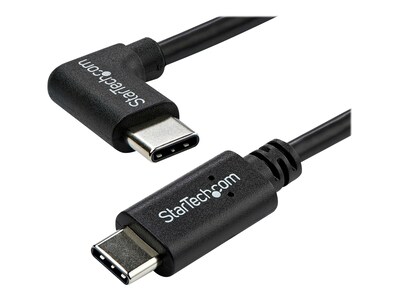 StarTech.com Right Angle USB 2.0 Type C (USB-C) M M Cable, Black, 1m, USB2CC1MR, 34278431, Cables