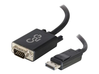 C2G DisplayPort to VGA M M Active Adapter Cable, Black, 6ft, 54332, 17320721, Cables