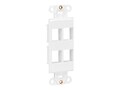 Tripp Lite Center Plate Insert 4-port ACCSVERTICAL Decora A V VoIP ENET , N042D-004V-WH, 37978221, Premise Wiring Equipment