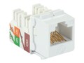 Black Box CAT6A Keystone Jack - Unshielded, RJ45, White , C6AJA70-WH-R2, 37182223, Premise Wiring Equipment