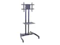 Luxor Adjustable Height Rolling Flat Panel Cart with Accessory Shelf, FP2500, 34809449, Stands & Mounts - Digital Signage & TVs