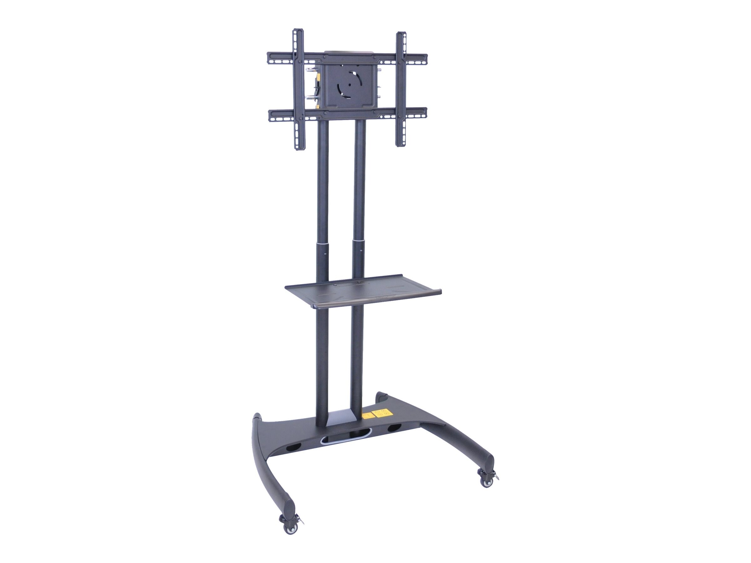 Luxor Adjustable Height Rolling Flat Panel Cart with Accessory (FP2500)