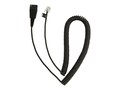 Jabra Quick Disconnect to RJ-9 Coiled Cable for Plantronics M12; Cisco 7940, 7960, 8800-01-37, 29154046, Cables