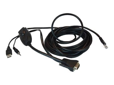 Raritan Integrated KVM for VGA USB Audio Cable, 12ft, MDUTP40-VGA, 34217312, Cables