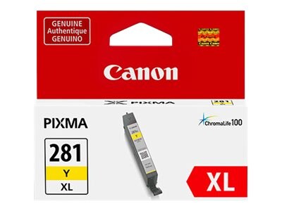 Canon CLI-281 XL Ink Tank, Yellow, 2036C001, 34535193, Ink Cartridges & Ink Refill Kits - OEM