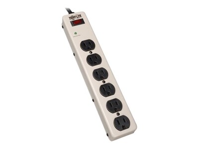 Tripp Lite Surge Suppressor, 6 outlet, 450 joule, 6ft Cord (PM6SN1), PM6SN1, 462392, Surge Suppressors