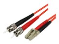 StarTech.com LC-ST 50 125 Multimode Duplex LSZH Fiber Optic Cable, 1m, 50FIBLCST1, 15402441, Cables