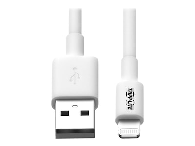 Tripp Lite USB to Lightning M M Sync Charge Cable, White, 1.8m, M100-006-WH, 17025546, Cables