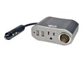 Tripp Lite PowerVerter 100W Ultra-Compact Inverter w  AC Outlet, 12VDC Vehicle Outlet, (2) USB Charging Ports, PV100USB, 26274966, Power Converters