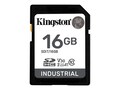 Kingston 16GB Industrial UHS-I U3 V30 A1 SDHC Flash Memory Card, Class 10 , SDIT/16GB, 41647555, Memory - Flash