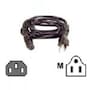 Belkin NEMA 5-15 to IEC 60320 C13 PC Computer Power Cable, 15ft, F3A104-15, 229703, Power Cords