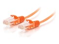 C2G CAT6 Snagless Unshielded (UTP) Slim Ethernet Network Patch Cable, Orange, 25ft, C2G02228                      , 41916180, Cables