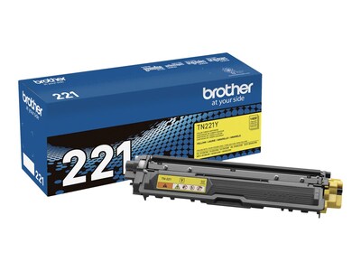 Brother Yellow Standard Yield Toner Cartridge for HL-3140CW, HL-3170CDW, HL-3180CDW, MFC-9130CW, TN221Y, 15481767, Toner and Imaging Components - OEM