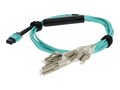 AddOn MPO to 4xLC Duplex Fanout OM3 LOMM Patch Cable, Aqua, 10m , ADD-MPO-4LC10M5OM3, 32694385, Cables AddOn MPO to 4xLC Duplex Fanout OM3 LOMM Patch Cable, Aqua, 10m , ADD-MPO-4LC10M5OM3, 32694385, Cables