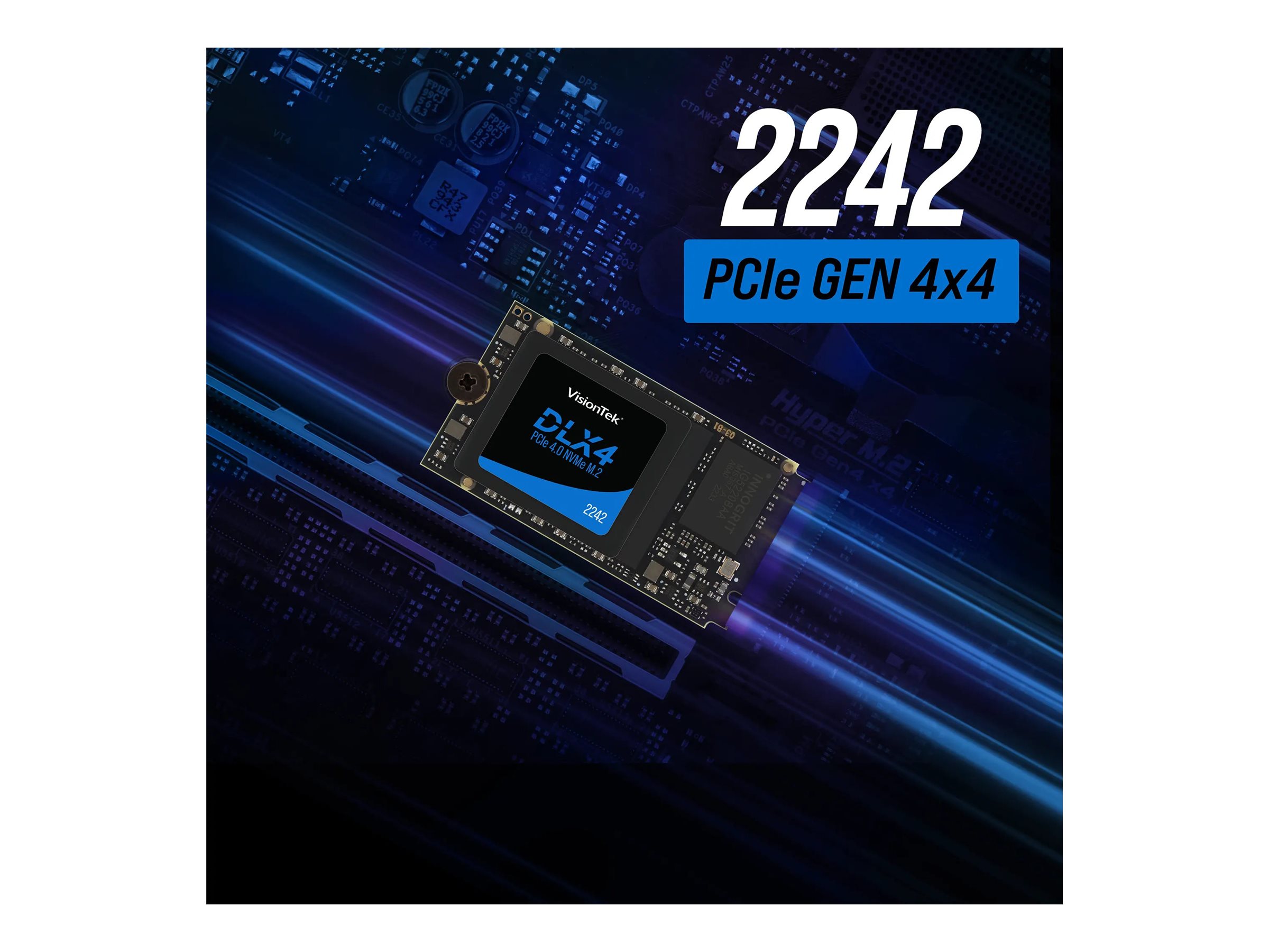 VisionTek 512GB DLX4 PCIe x4 NVMe Opal SED 2242 (901702