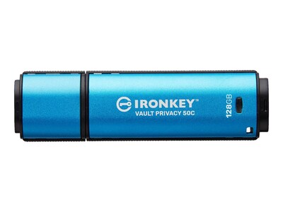 Kingston 256GB Ironkey Vault Privacy 50C USB-C AES 256 Flash Drive , IKVP50C/256GB, 41602254, Flash Drives