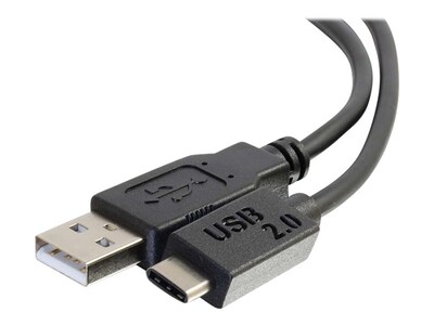 C2G USB 2.0 Type C (USB-C) to USB Type A M M Cable, Black, 12ft, 28873, 32008453, Cables