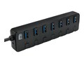 Adesso 7-Port USB 3.0 Hub w  Power Adapter & Individual Port Power Switches, AUH-3070P, 35125487, USB & Firewire Hubs