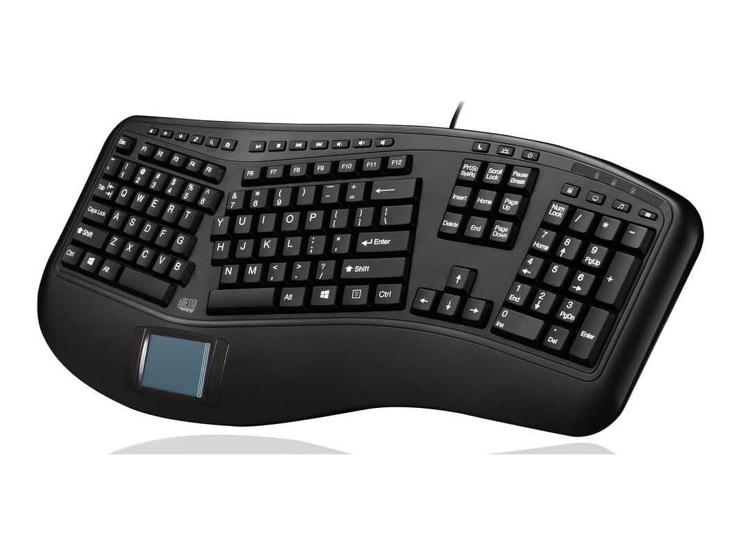 Adesso Tru-Form Ergonomic USB Touchpad Keyboard (AKB-450UB)