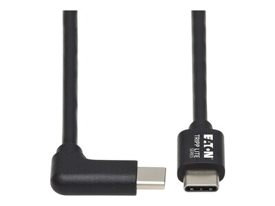 Tripp Lite USB 2.0 Type C to USB-C Right Angle M M 60W PD Charging Cable, Black, 2m, U040-02M-C-RA, 41280858, Cables Tripp Lite USB 2.0 Type C to USB-C Right Angle M M 60W PD Charging Cable, Black, 2m, U040-02M-C-RA, 41280858, Cables
