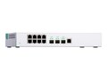 Qnap Qnap QSW-308-1C 8-port Unmanage 1GbE Switch.Eight 1GbE NBASE-T Ports, , QSW-308-1C-US, 37362101, Network Switches