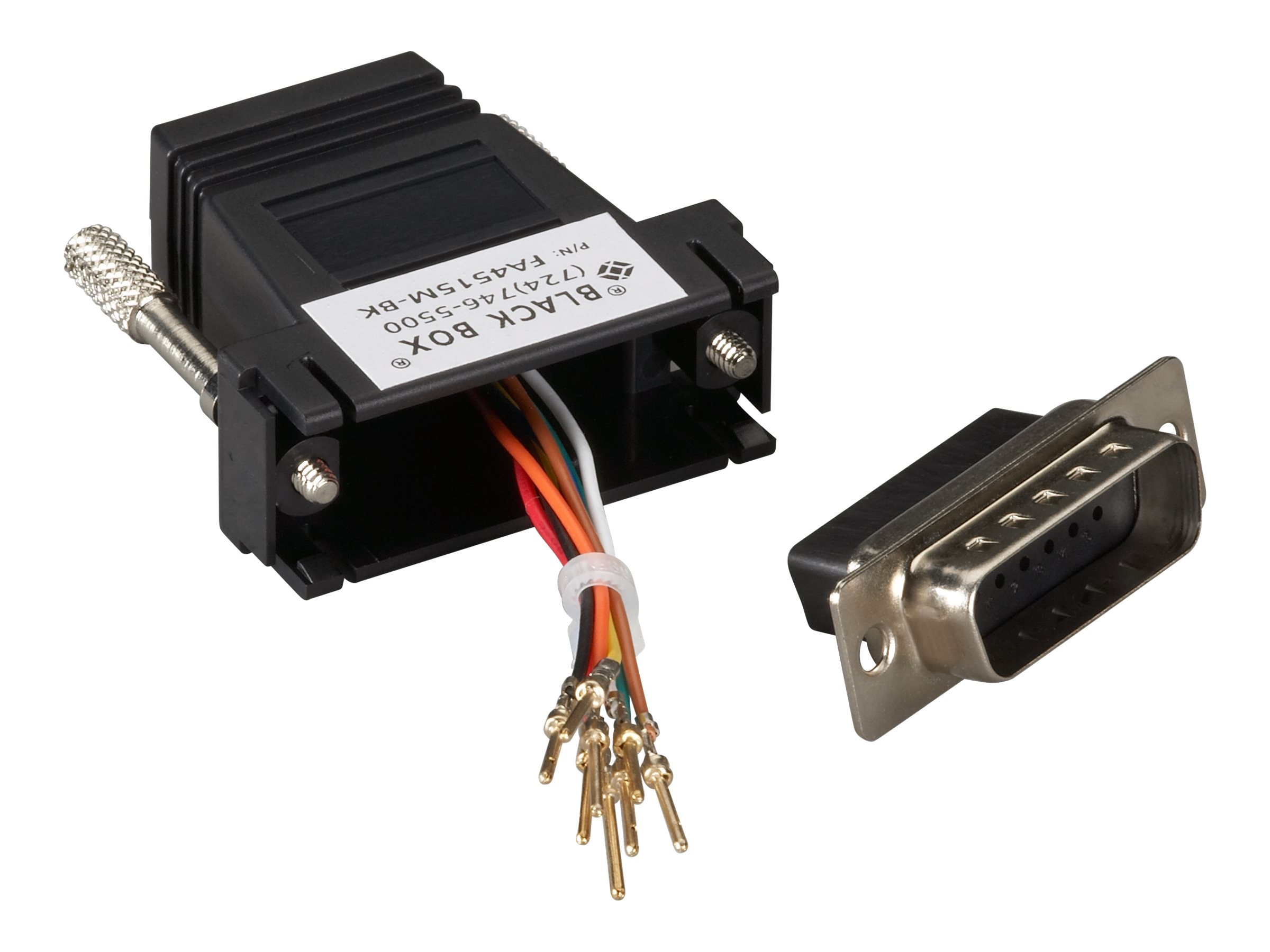 ホット セールの通販 DB15M Box Black to with Kit Adapter Modular RJ-45F ホームオーディオアクセサリ