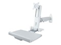 StarTech.com Sit Stand Wall Mount Workstation w Height Adjust VESA Arm for Displays up to 27 (34 Ultrawide), WALL-WORKSTATION-S, 41536369, Wall Stations