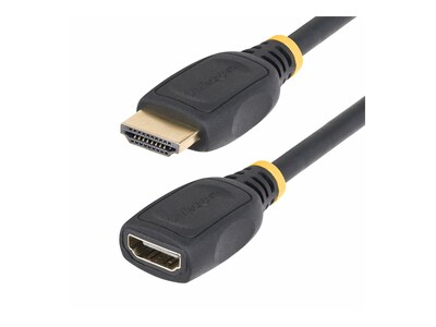 StarTech.com 4K 60Hz HDMI 2.0 M F Port Saver Extension Cable, 1m, HD2MF3FL                      , 41800016, Cables