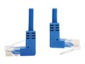 Tripp Lite Up Down-Angle Cat6 Gigabit Molded Slim UTP Ethernet Cable, Blue, 3ft, N204-S03-BL-UD, 38026804, Cables