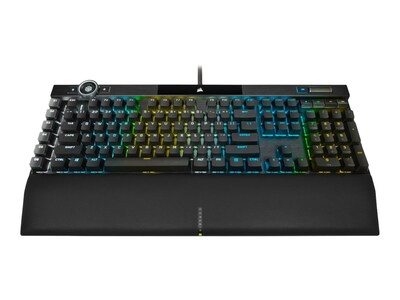 Corsair K100 RGB Mechanical Gaming Keyboard, CHERRY MX Speed, Black, CH-912A014-NA, 41219432, Keyboards & Keypads
