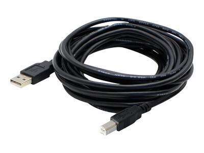 AddOn USB 2.0 Type A to USB 2.0 Type B M M Cable, Black, 10ft , USBEXTAB10, 41309342, Cables