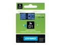 DYMO DY D1 12MMX7M 1 2X23 BK BLU, S0720560                      , 41987508, Cables