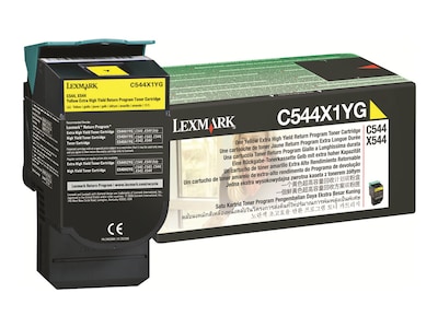 Lexmark Yellow Extra High Yield Return Program Toner Cartridge for C544 Series Printers & X544 Series MFPs, C544X1YG, 9164010, Toner and Imaging Components - OEM Lexmark Yellow Extra High Yield Return Program Toner Cartridge for C544 Series Printers & X544 Series MFPs, C544X1YG, 9164010, Toner and Imaging Components - OEM