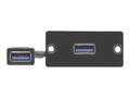 Kramer USB 3.0 A A Wall Plate Inser, WU3-AA(B), 41957476, Premise Wiring Equipment Kramer USB 3.0 A A Wall Plate Inser, WU3-AA(B), 41957476, Premise Wiring Equipment