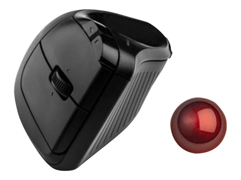 Kensington Pro Fit Ergo Vertical Wireless Trackball Mouse, Black