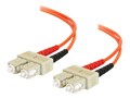 C2G SC-SC 62.5 125 OM1 Multimode Duplex Fiber Cable, Orange, 9m, 11147, 32400965, Cables