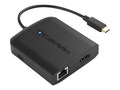 Cable Matters USB C Multiport Adapter (USB C Hub with HDMI 4K), 2x USB 3.0, Gigabit Ethernet, and 60W PD in Black, 201048-BLK, 41523840, Docking Stations & Port Replicators