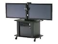 ClearOne Titan Dual Plasma Cart, Metal, 911-300-110, 14423063, Computer Carts