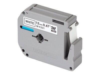 Brother 1 2 M231 Black on White Labels (26.2 ft.), M231, 114750, Paper, Labels & Other Print Media