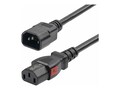 StarTech.com 10A 250V 18AWG IEC 60320 C14 to Locking IEC 60320 C13 PDU Power Extension Cord, Black, 4ft, 87L3-8400-POWER-CORD, 41740319, Power Cords